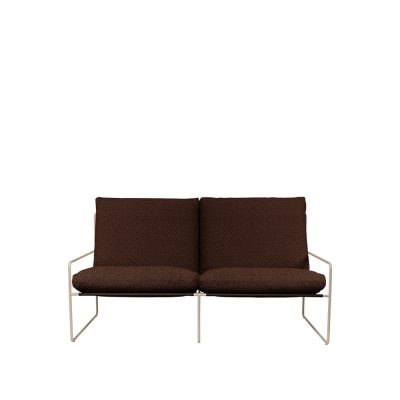 DESERT Sofa 2 Seater, Pure Bouclé Chestnut