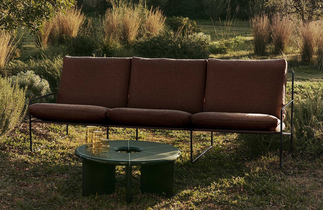 DESERT Sofa 3 Seater, Pure Bouclé Chestnut