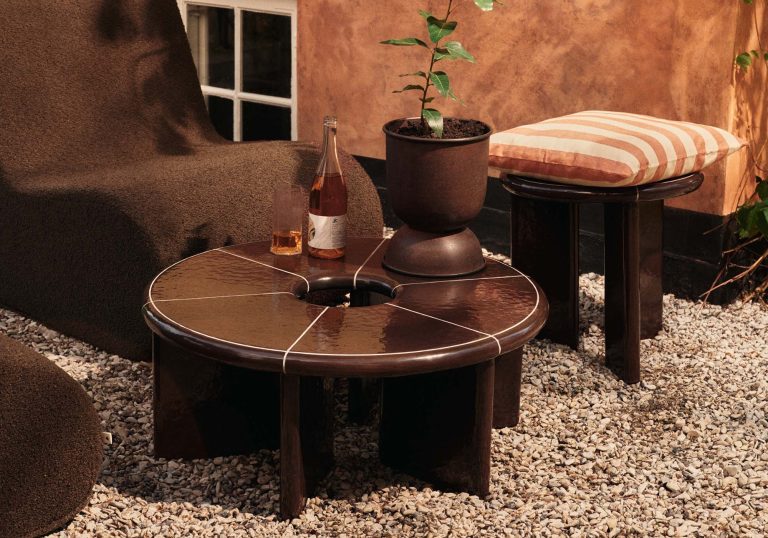DEYA Side Table, Chestnut Brown