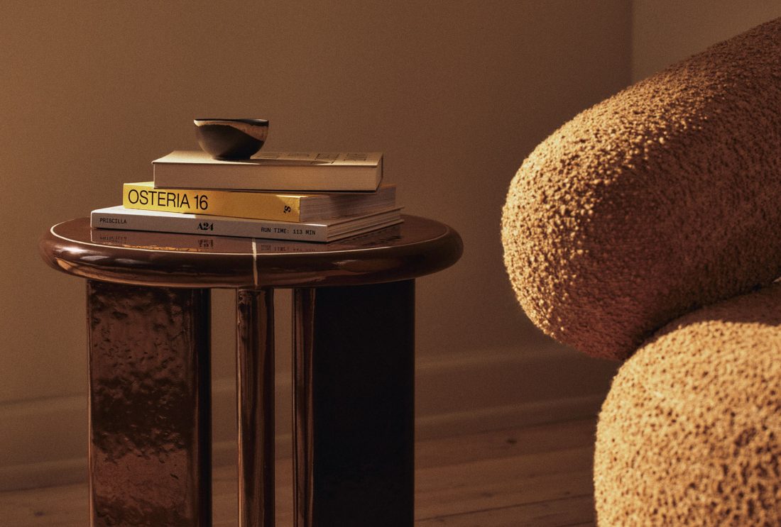 DEYA Side Table, Chestnut Brown