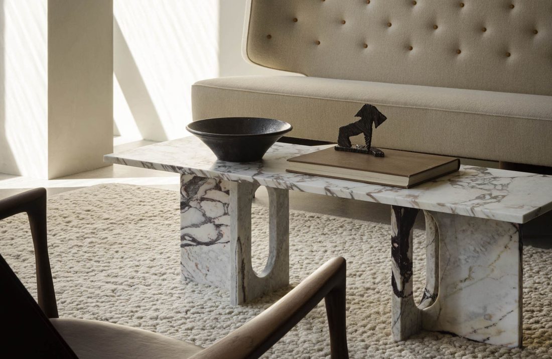 ANDROGYNE Lounge Table, Stone/Marble