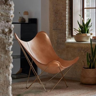 BUTTERFLY Chair, Leather/Chrome
