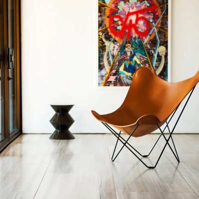 BUTTERFLY Chair, Leather/Black