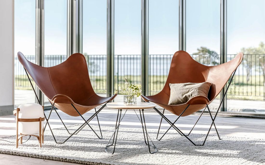 BUTTERFLY Chair, Leather/Chrome