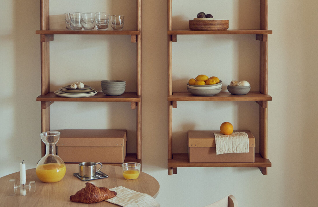 BEAM Wall Shelf 5, Pine